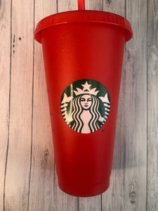 Limited Edition Starbucks Glitter Floral Cup