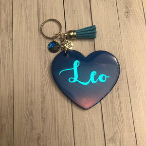 Heart 3” keychain